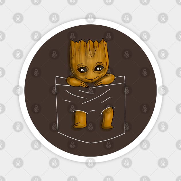 Groot Pocket Magnet by peekxel